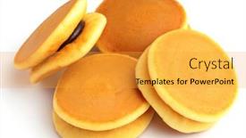  Presentation with confectionery - Theme consisting of dorayaki-japanese-confectionery background and a gold colored foreground