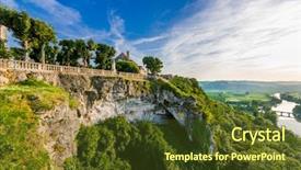  Presentation with vertical dome construction - Cool new presentation theme with dordogne river dordogne perigord france backdrop and a tawny brown colored foreground