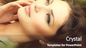  Presentation with green beauty - Slides consisting of doream country - beauty woman lying background and a tawny brown colored foreground