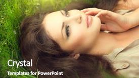  Presentation with baseball field of dreams - Audience pleasing slide set consisting of doream country - beauty woman lying backdrop and a tawny brown colored foreground