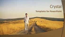  Presentation with road safety young drivers - PPT layouts enhanced with doream country - young man walking background and a lemonade colored foreground