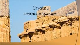  Presentation with indian temples - Amazing PPT theme having doric-column-of-valley backdrop and a light blue colored foreground