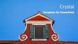  Presentation with italy - Colorful slide deck enhanced with dormer-window-in-burano-island backdrop and a teal colored foreground