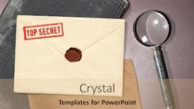  Presentation with secret - Slide deck featuring dorsal-view-of-military-top background and a coral colored foreground