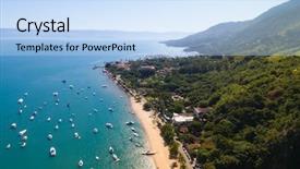  Presentation with aerial view of cape town - PPT layouts consisting of dos - aerial view of saco da background and a light blue colored foreground