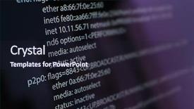  Presentation with monitor computer - Presentation design enhanced with dos - web site codes on computer background and a wine colored foreground