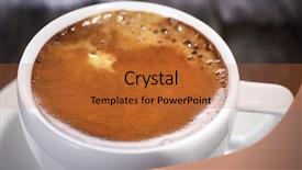  Presentation with coffee cup - Beautiful theme featuring dosage form - cup of hot coffee close backdrop and a  colored foreground