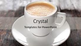  Presentation with hot and cold coffee cup - Slide deck with dosage form - cup of hot coffee background and a light gray colored foreground