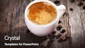  Presentation with hot and cold coffee cup - Beautiful presentation theme featuring dosage form - cup of hot coffee backdrop and a wine colored foreground