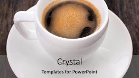  Presentation with hot and cold coffee cup - Colorful PPT theme enhanced with dosage form - cup of hot coffee backdrop and a light gray colored foreground