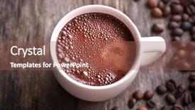  Presentation with hot and cold coffee cup - Colorful slide set enhanced with dosage form - cup of hot coffee backdrop and a  colored foreground