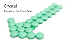  Presentation with healthcare - PPT theme having doseg form - arrow pointing to the left background and a  colored foreground