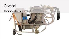  Presentation with pump - Audience pleasing theme consisting of doseg form - dosing pump cement isolated backdrop and a white colored foreground