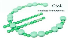  Presentation with tablets - Theme featuring doseg form - euro currency sign of tablets background and a  colored foreground