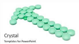  Presentation with medical mhealth healthcare concept - Beautiful PPT theme featuring doseg form - green arrow pointing up isolated backdrop and a  colored foreground