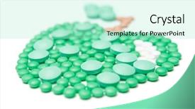  Presentation with concept high blood pressure used tablets and - PPT theme featuring doseg form - green tablets isolated healthcare concept background and a  colored foreground