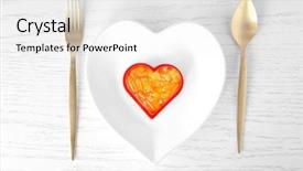  Presentation with capsules - Beautiful presentation featuring doseg form - heart-shape plate with fish oil backdrop and a white colored foreground