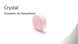  Presentation with pink white - Presentation theme featuring doseg form - pink tablet isolated on white background and a  colored foreground