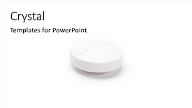  Presentation with healthcare - Colorful presentation theme enhanced with doseg form - white round tablet isolated healthcare backdrop and a white colored foreground