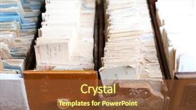  Presentation with banking cards - Cool new slide set with dossier - catalog cards in library closeup backdrop and a red colored foreground