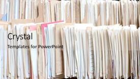  Presentation with library - Presentation theme consisting of dossier - catalog cards in library closeup background and a lemonade colored foreground