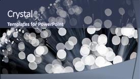  Presentation with fiber optic - Cool new theme with dot backgrounds - fiber optic backdrop and a ocean colored foreground