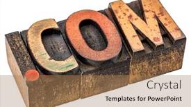  Presentation with internet - Colorful presentation theme enhanced with dot-com-internet-domain backdrop and a coral colored foreground