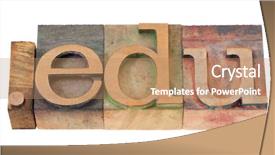  Presentation with edu - Presentation theme with dot edu - internet domain extension background and a coral colored foreground