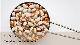  Presentation with kidney bean - Colorful theme enhanced with dot-eye bean molasses backdrop and a coral colored foreground