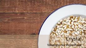  Presentation with kidney bean - Slide set featuring dot-eye bean molasses background and a coral colored foreground