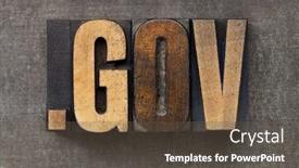  Presentation with sheet metal - Colorful slide set enhanced with dot-gov-internet-domain backdrop and a tawny brown colored foreground