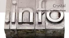  Presentation with resources - Slide deck with dot info internet information resources domain extension in vintage grunge metal letterpress printing blocks stained by color inks isolated on white background and a light gray colored foreground