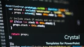  Presentation with matrix code - Cool new PPT theme with dot matrix - software developer programming code backdrop and a wine colored foreground