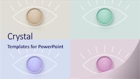  Presentation with shape - Slide deck with pearl border - circle color shadows on eye background and a sky blue colored foreground