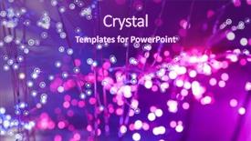  Presentation with network cable - Colorful slide set enhanced with dotnet technology - fiber optic cable network connecting backdrop and a violet colored foreground