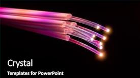  Presentation with fiber optics - Colorful PPT theme enhanced with dotnet technology - fiber optics backdrop and a black colored foreground