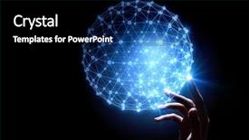  Presentation with connection - Cool new slides with dotnet technology - global connection concept with digital backdrop and a black colored foreground