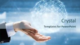  Presentation with connecting - Cool new slide deck with dotnet technology - technologies connecting the world backdrop and a sky blue colored foreground