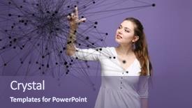  Presentation with wireless network - PPT theme consisting of dotnet technology - worldwide network or wireless internet background and a violet colored foreground