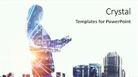  Presentation with lifestyle - Audience pleasing theme consisting of double - modern business lifestyle mixed media backdrop and a cream colored foreground