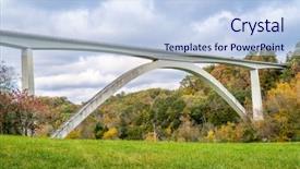  Presentation with bridge - Slides featuring double arch bridge at natchez background and a light blue colored foreground