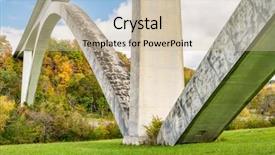  Presentation with fall scenes - Slides having double arch bridge at natchez background and a soft green colored foreground