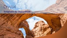  Presentation with national - Presentation theme featuring double-arch-in-the-arches background and a sky blue colored foreground