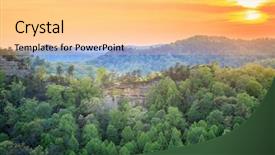  Presentation with kentucky - Cool new PPT layouts with double arch rock formation backdrop and a lemonade colored foreground