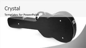  Presentation with black and white religious - PPT theme enhanced with double bass - black guitar case isolated background and a  colored foreground