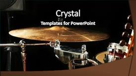  Presentation with stage - Colorful slide set enhanced with double bass - musical instruments on a stage backdrop and a black colored foreground