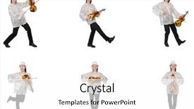  Presentation with young children playing multicultural - Slides with double bass - young man playing violin isolated background and a white colored foreground