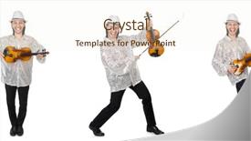  Presentation with young children playing - Beautiful slides featuring double bass - young man playing violin isolated backdrop and a cream colored foreground