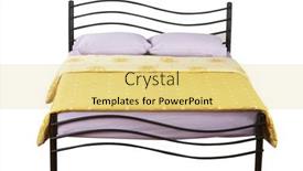  Presentation with clipping - PPT theme consisting of double-bed-with-clipping-path background and a yellow colored foreground