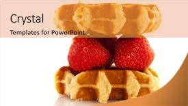  Presentation with kue waffle - Cool new slide set with view of multilevel airport parking backdrop and a coral colored foreground.